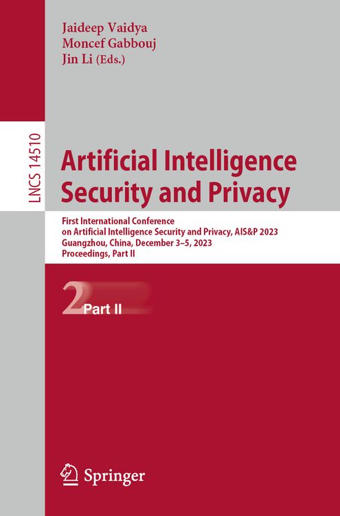 Produktbild: Artificial Intelligence Security and Privacy