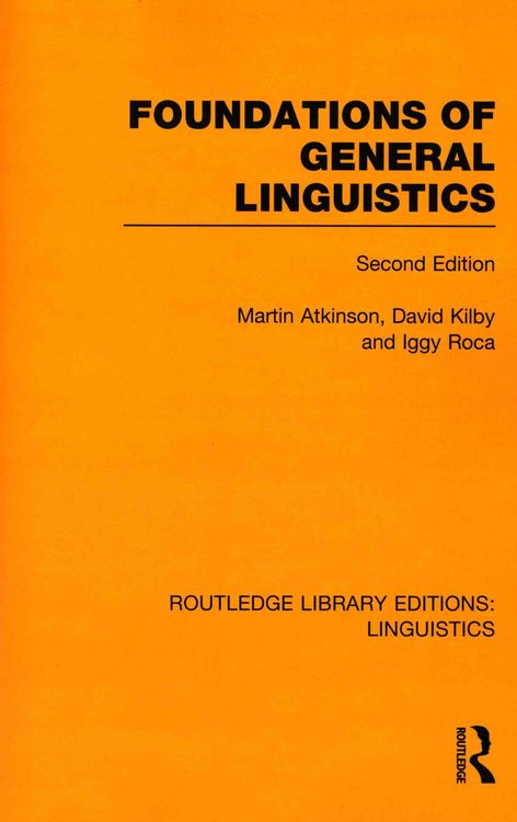 Produktbild: Foundations of General Linguistics (RLE Linguistics A