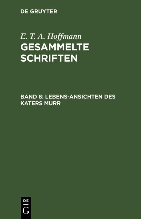 Produktbild: Lebens-Ansichten des Katers Murr