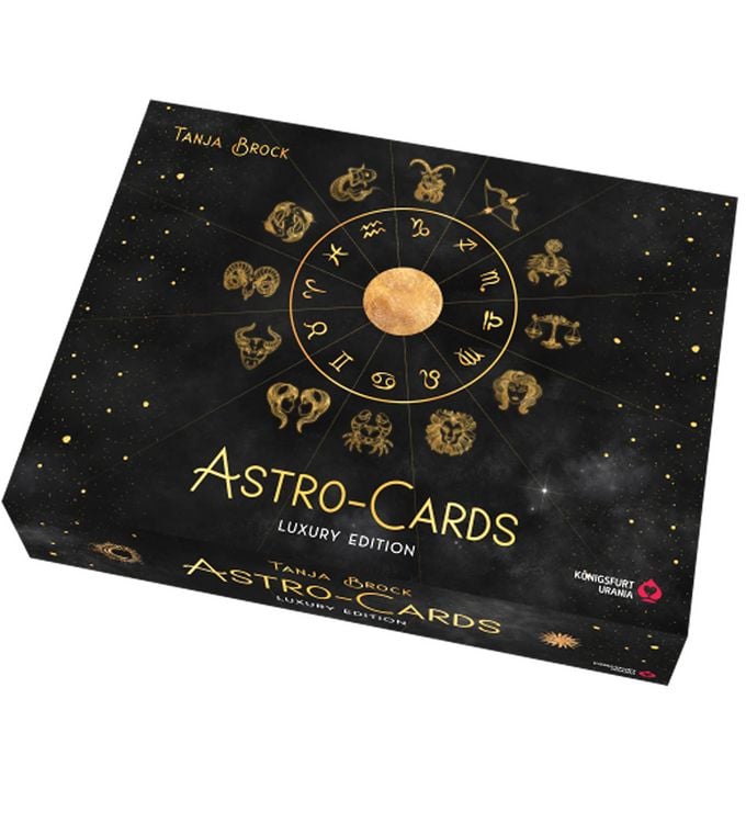 Produktbild: Astro-Cards - Luxury Edition - Box u. Karten mit Goldpr&auml;gung/Goldschnitt, limitierte u. nummerierte Ausgabe