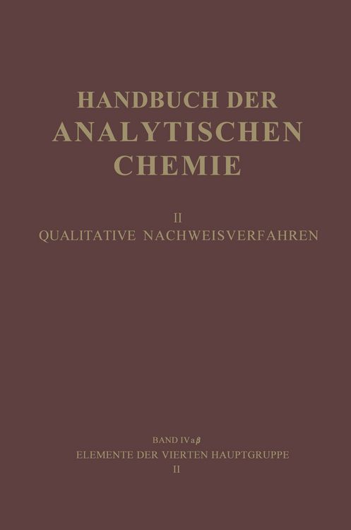 Produktbild: Elemente der Vierten Hauptgruppe II