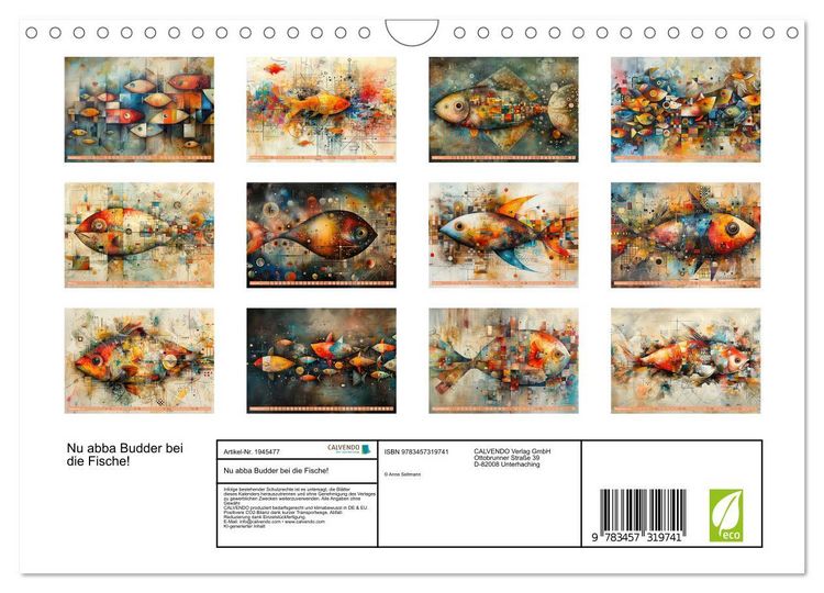 Produktbild: Nu abba Budder bei die Fische! (Wandkalender 2026 DIN A4 quer), CALVENDO Monatskalender
