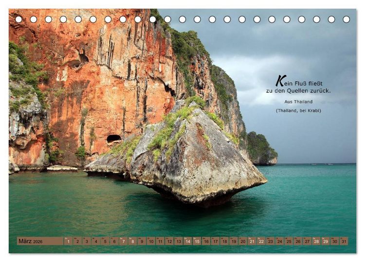 Produktbild: Lebensweisheiten aus aller Welt (Tischkalender 2026 DIN A5 quer), CALVENDO Monatskalender