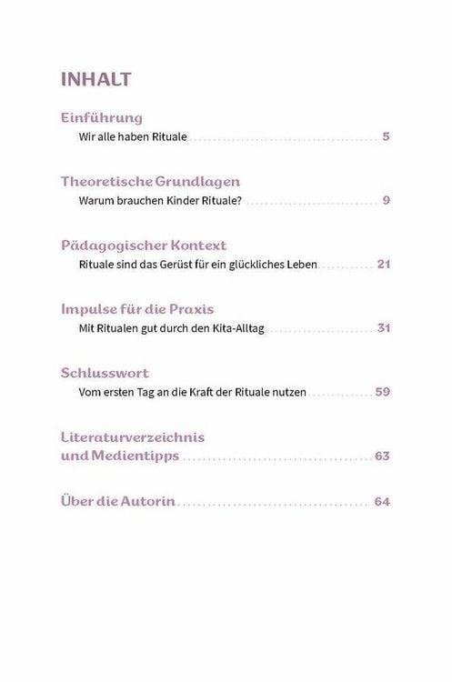 Produktbild: Rituale in der Kita