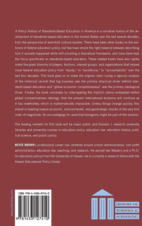 Produktbild: A Policy History of Standards-Based Education in America