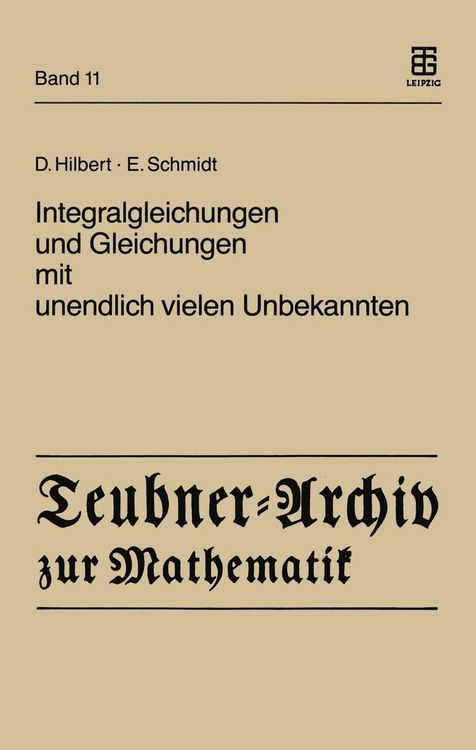Produktbild: Integralgleichungen und Gleichungen mit unendlich vielen Unbekannten