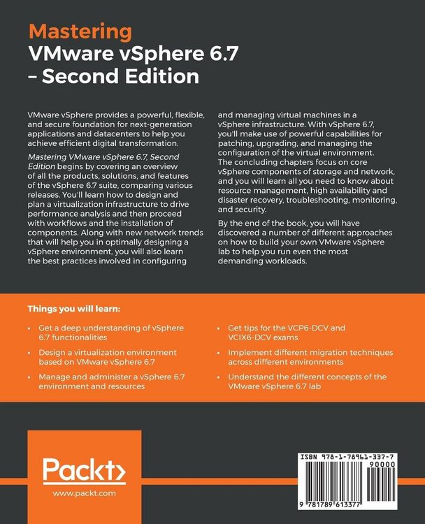 Produktbild: Mastering VMware vSphere 6.7 -Second Edition