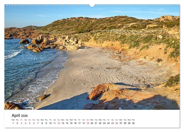 Produktbild: Bays of Sardinia (High Quality Premium Wall Calendar 2026 DIN A2 landscape),CALVENDO 12 Month Wall Calendar