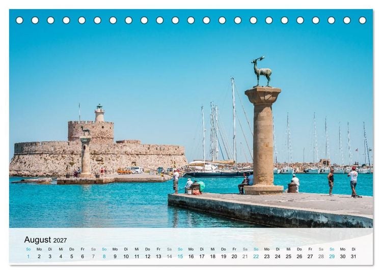 Produktbild: Rhodos - Die Highlights der Insel (Tischkalender 2027 DIN A5 quer), CALVENDO Monatskalender