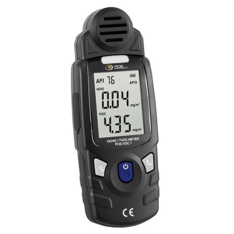 Produktbild: PCE Instruments Gasmessger&auml;t Formaldehyd PCE-VOC 1 Messung von TVOC |HCHO |0...9,99 mg/m&sup3; / PPM |0...5mg/m&sup3; / PPM |Alarm