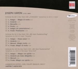 Produktbild: Haenchen, H: Sinfonien 60/94/103