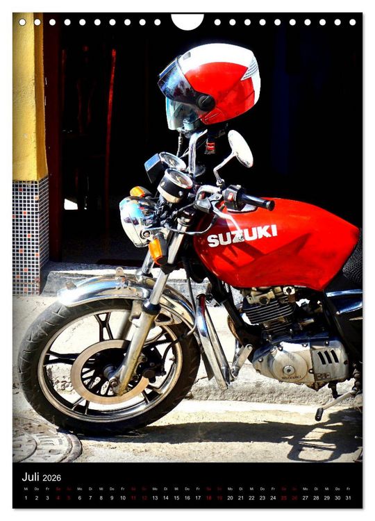 Produktbild: SUZUKI BIKER IN HAVANNA (Wandkalender 2026 DIN A4 hoch), CALVENDO Monatskalender