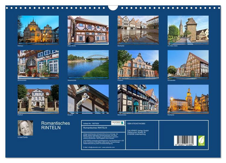 Produktbild: Romantisches RINTELN (Wandkalender 2026 DIN A3 quer), CALVENDO Monatskalender