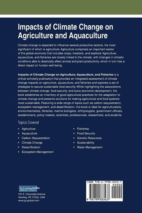 Produktbild: Impacts of Climate Change on Agriculture and Aquaculture