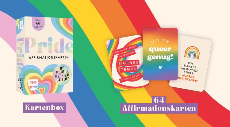 Produktbild: Kartenset: Pride &ndash; Affirmationskarten f&uuml;r dich und die ganze LGBTQIA+ Community