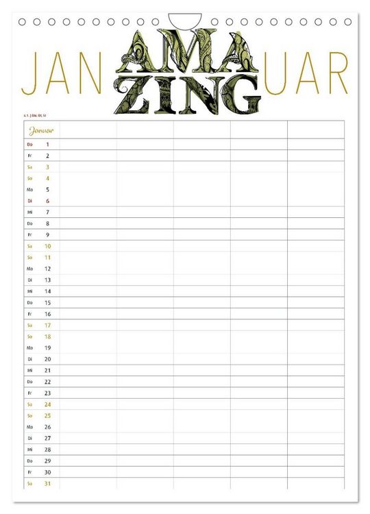 Produktbild: Fantastica Familienkalender miomanda (Wandkalender 2026 DIN A4 hoch), CALVENDO Monatskalender