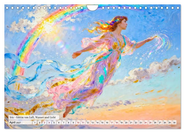 Produktbild: G&ouml;tter der Elemente - Griechische Mythologie Kunstkalender (Wandkalender 2027 DIN A4 quer), CALVENDO Monatskalender