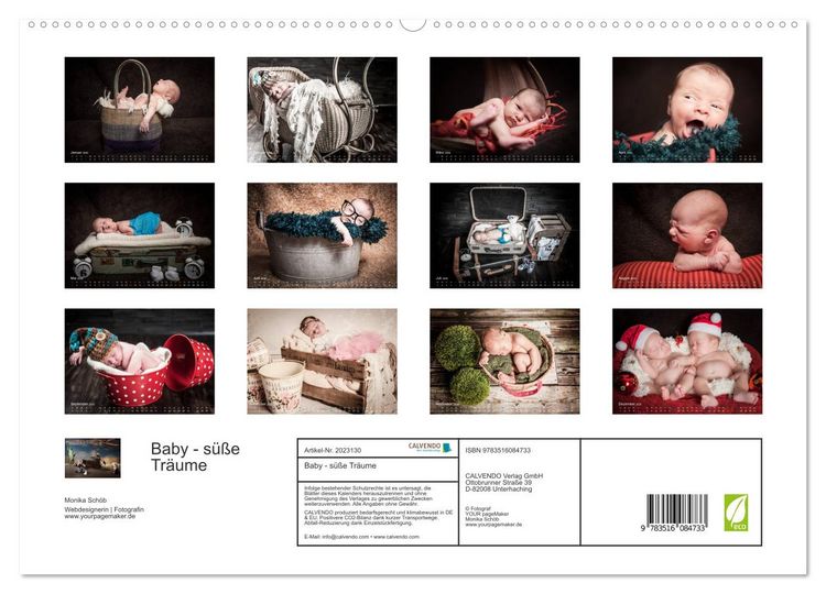 Produktbild: Baby - s&uuml;&szlig;e Tr&auml;ume (hochwertiger Premium Wandkalender 2026 DIN A2 quer), Kunstdruck in Hochglanz