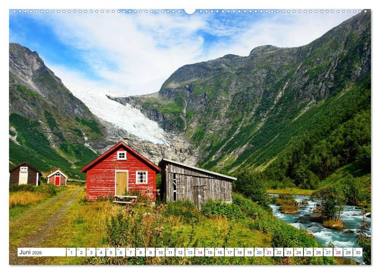 Produktbild: Norwegen PUR (hochwertiger Premium Wandkalender 2026 DIN A2 quer), Kunstdruck in Hochglanz