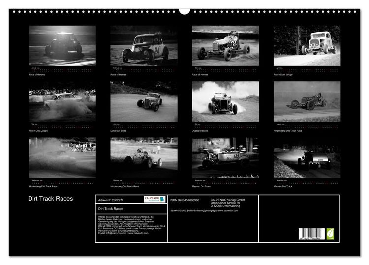 Produktbild: Dirt Track Races (Wandkalender 2026 DIN A2 quer), CALVENDO Monatskalender