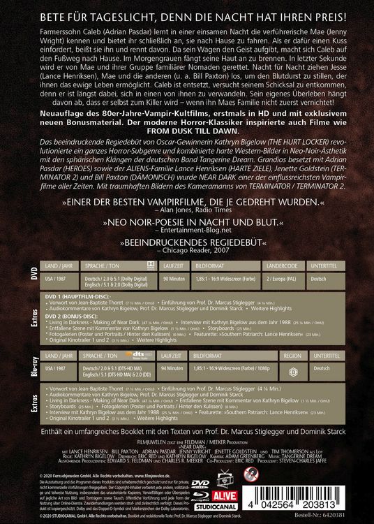 Produktbild: Near Dark - Die Nacht hat ihren Preis - Mediabook (uncut) (+DVD) (+ Bonus-DVD)