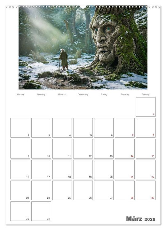 Produktbild: Der Zauberwald Eine geheimnisvolle Reise (Wandkalender 2026 DIN A2 hoch), CALVENDO Monatskalender