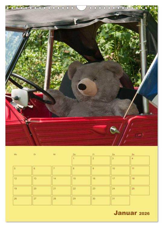 Produktbild: B&auml;renstarker Planer f&uuml;r das Jahr &ndash; Teddys (Wandkalender 2026 DIN A3 hoch), CALVENDO Monatskalender