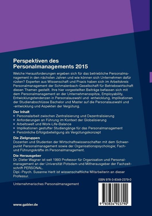 Produktbild: Perspektiven des Personalmanagements 2015
