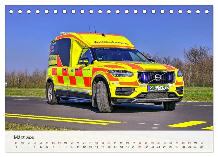Produktbild: Einsatzfahrzeuge 112 (Tischkalender 2026 DIN A5 quer), CALVENDO Monatskalender