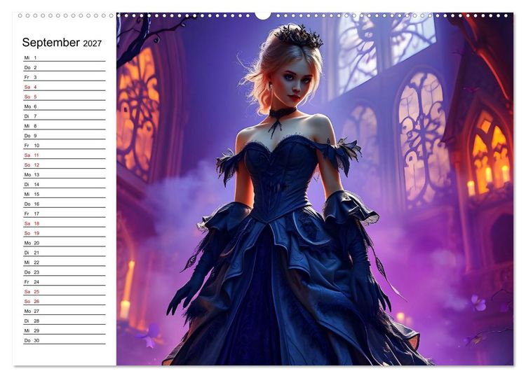 Produktbild: Geheimnisvolle Frauenportr&auml;ts (Wandkalender 2027 DIN A2 quer), CALVENDO Monatskalender