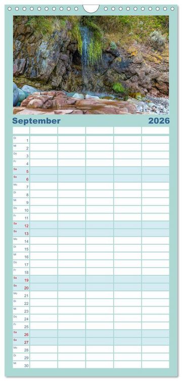 Produktbild: Familienplaner 2026 - Exmoor National Park mit 5 Spalten (Wandkalender, 21 x 45 cm) CALVENDO