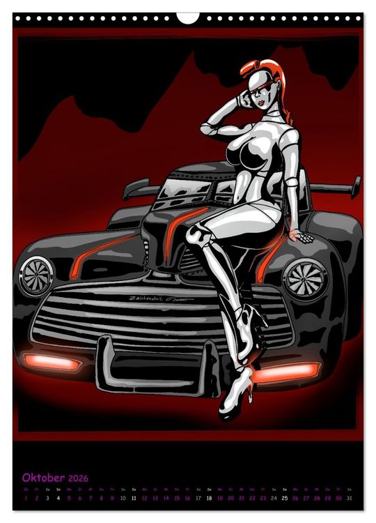 Produktbild: CYBER PINUPS (Wandkalender 2026 DIN A3 hoch), CALVENDO Monatskalender