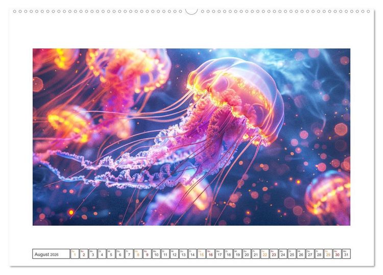 Produktbild: Tiere im Weltraum (hochwertiger Premium Wandkalender 2026 DIN A2 quer), Kunstdruck in Hochglanz