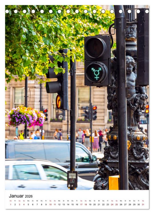 Produktbild: London, mal anders (Tischkalender 2026 DIN A5 hoch), CALVENDO Monatskalender