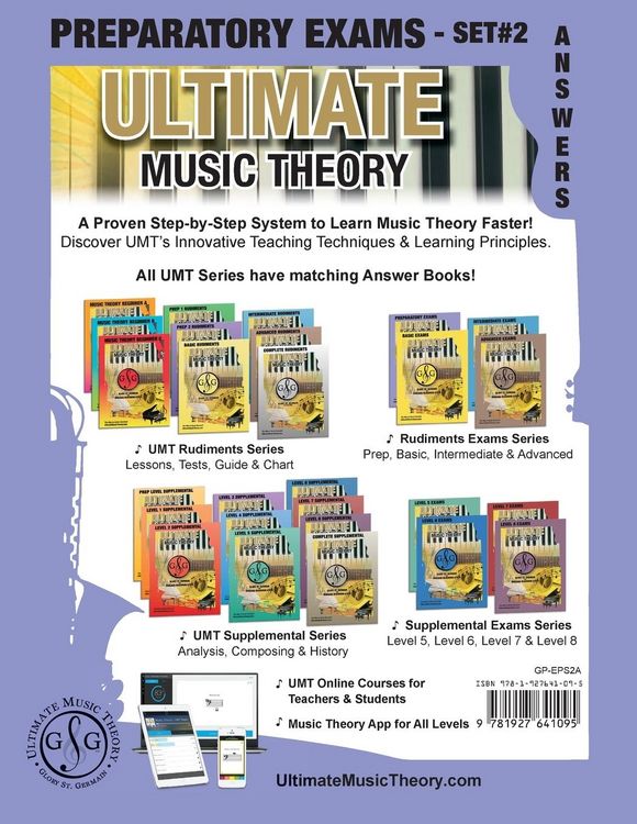 Produktbild: Preparatory Music Theory Exams Set #2 Answer Book Ultimate Music Theory Exam Series