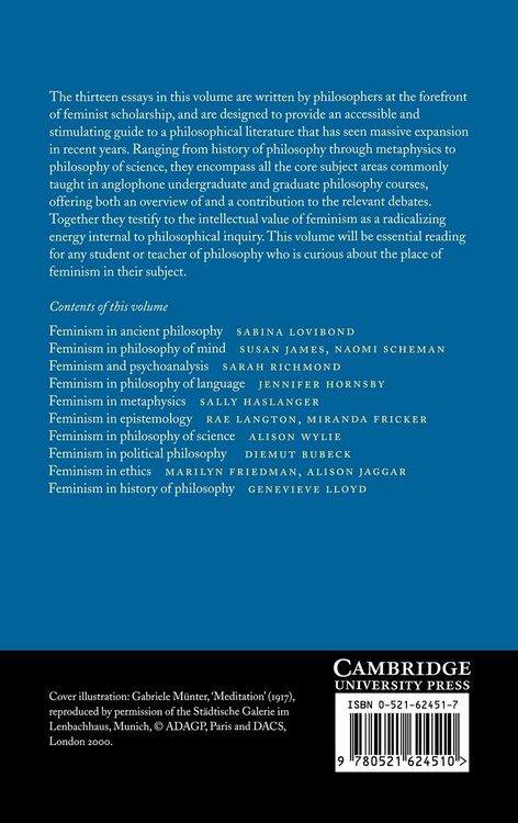 Produktbild: The Cambridge Companion to Feminism in Philosophy