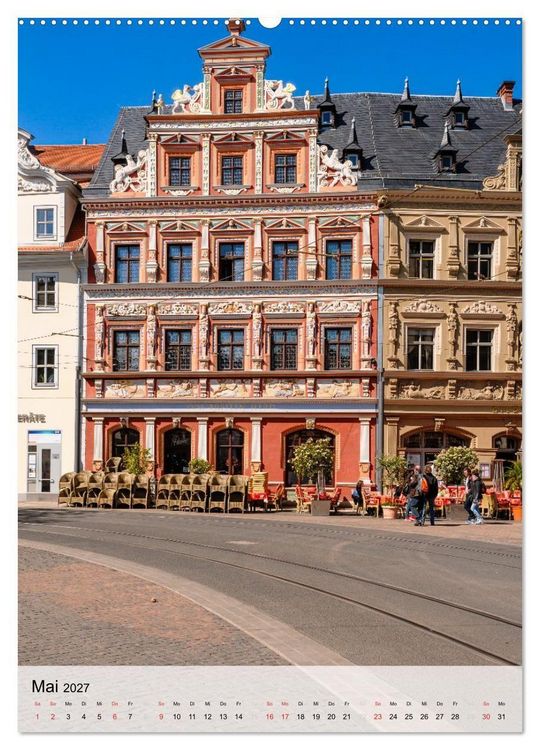 Produktbild: Ein Blick auf Erfurt in Farbe (hochwertiger Premium Wandkalender 2027 DIN A2 hoch), Kunstdruck in Hochglanz