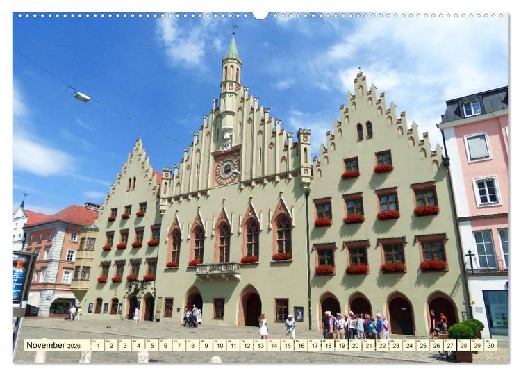 Produktbild: Unterwegs in Landshut (Wandkalender 2026 DIN A2 quer), CALVENDO Monatskalender
