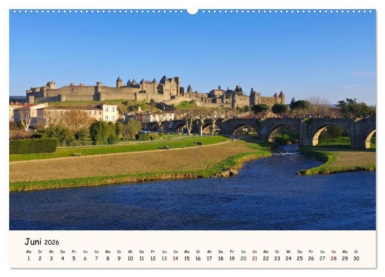 Produktbild: Cite von Carcassonne - Zeitreise ins Mittelalter (Wandkalender 2026 DIN A2 quer), CALVENDO Monatskalender