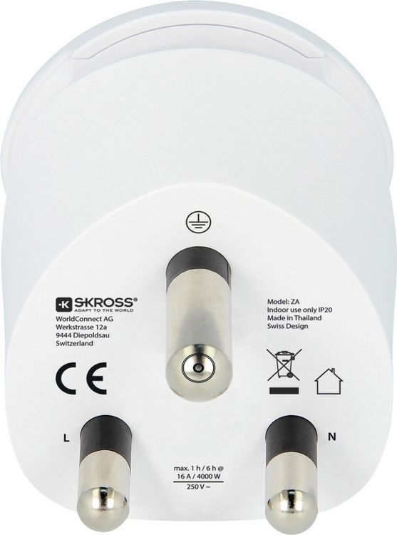 Produktbild: Skross 1.500202-E Reiseadapter CO W to SA