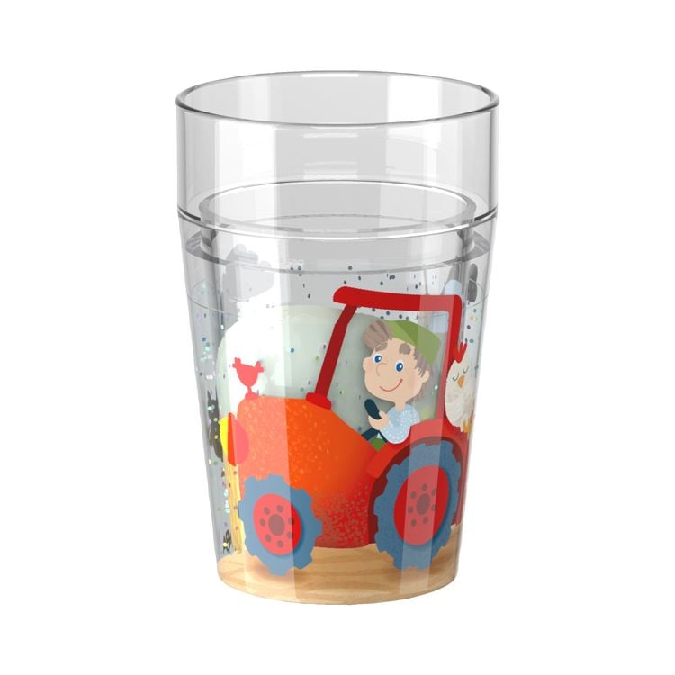 Produktbild: Glitzerbecher, Bauernhof Motiv 2