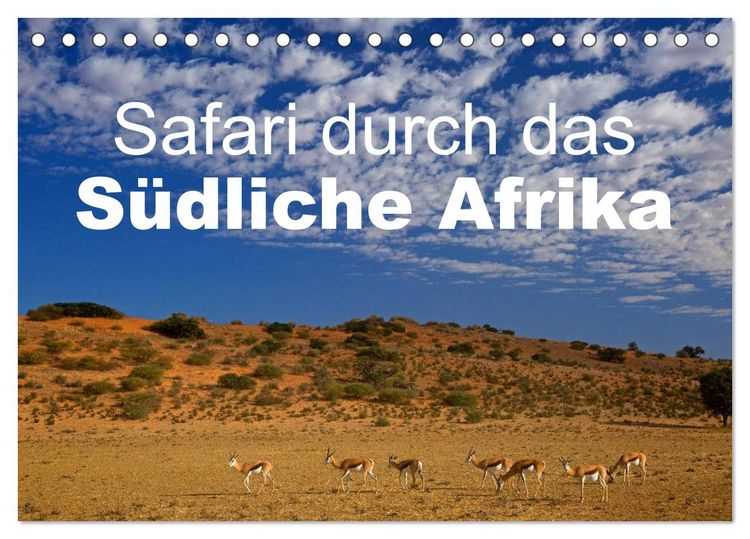 Produktbild: Safari durch das S&uuml;dliche Afrika (Tischkalender 2026 DIN A5 quer), CALVENDO Monatskalender