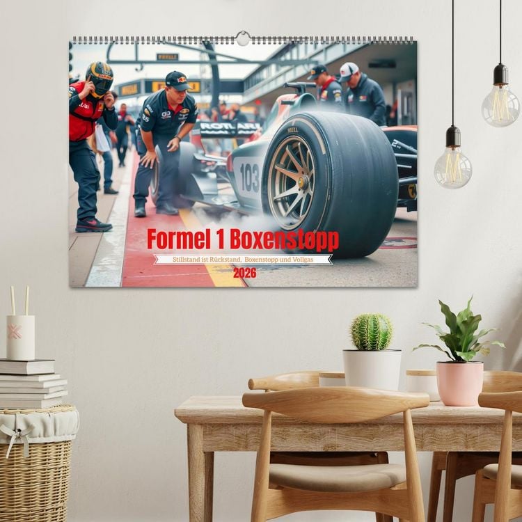 Produktbild: Formel 1 Boxenstopp (Wandkalender 2026 DIN A2 quer), CALVENDO Monatskalender