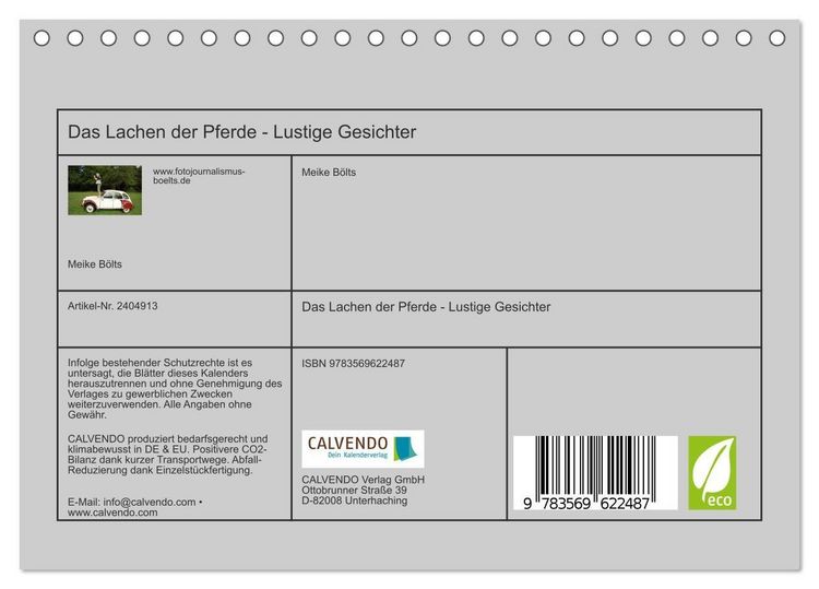 Produktbild: Das Lachen der Pferde - Lustige Gesichter (Tischkalender 2027 DIN A5 quer), CALVENDO Monatskalender