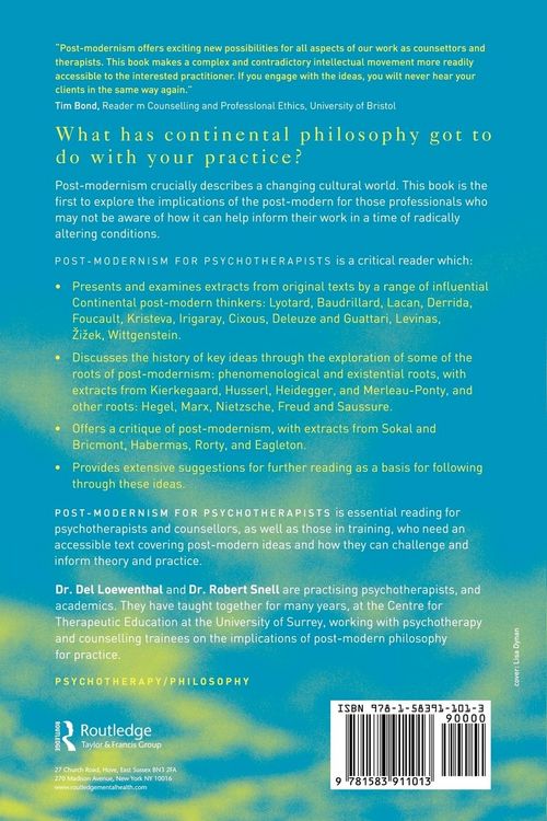 Produktbild: Post-Modernism for Psychotherapists