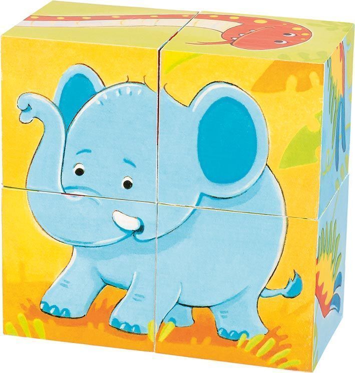 Produktbild: W&uuml;rfelpuzzle Wilde Tiere