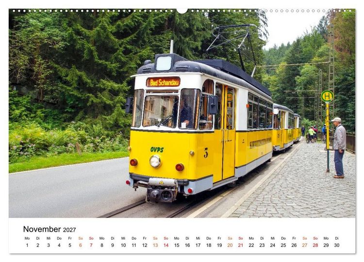 Produktbild: TRAM CLASSICS - Stra&szlig;enbahn Nostalgie (hochwertiger Premium Wandkalender 2027 DIN A2 quer), Kunstdruck in Hochglanz