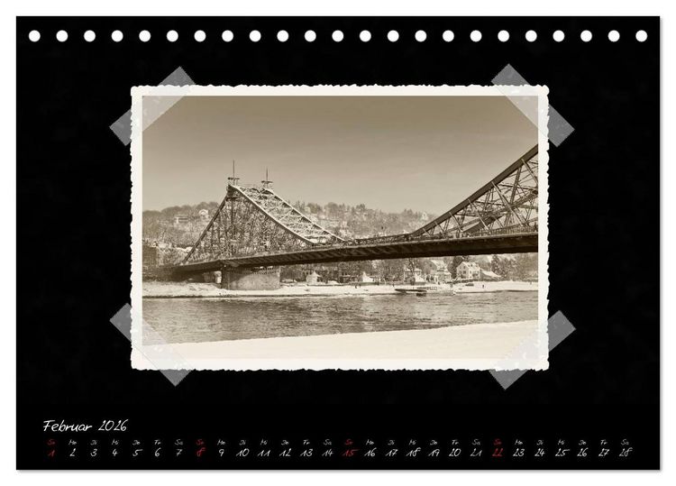 Produktbild: Dresden - Ein Kalender mit Fotografien wie aus einem alten Fotoalbum (Tischkalender 2026 DIN A5 quer), CALVENDO Monatskalender