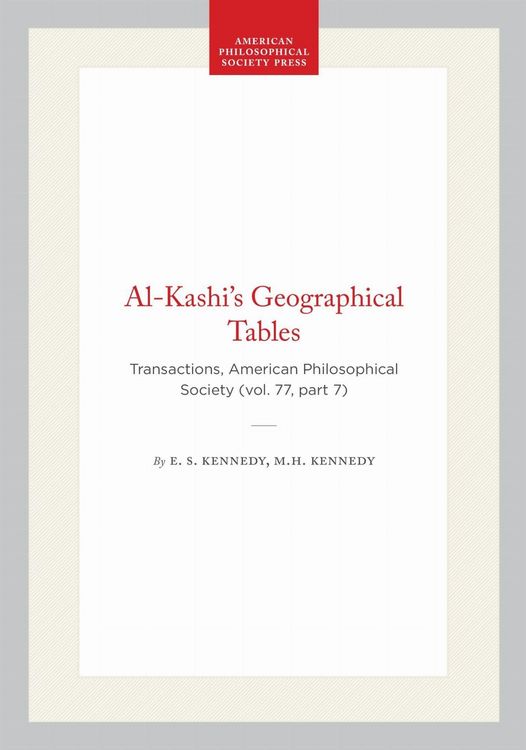 Produktbild: Al-Kashi's Geographical Tables