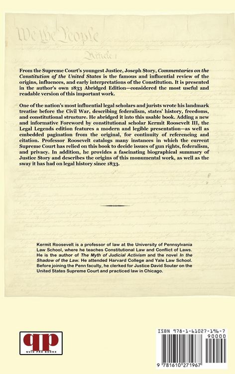 Produktbild: Commentaries on the Constitution of the United States